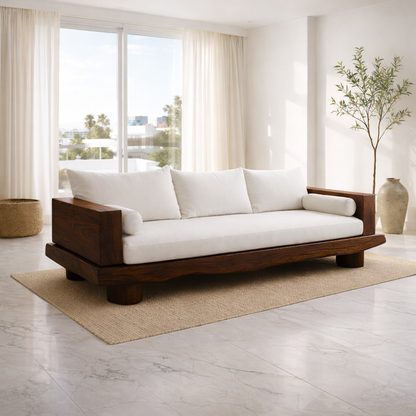 Solid Wood Platform Sofa Luxury Modern Style