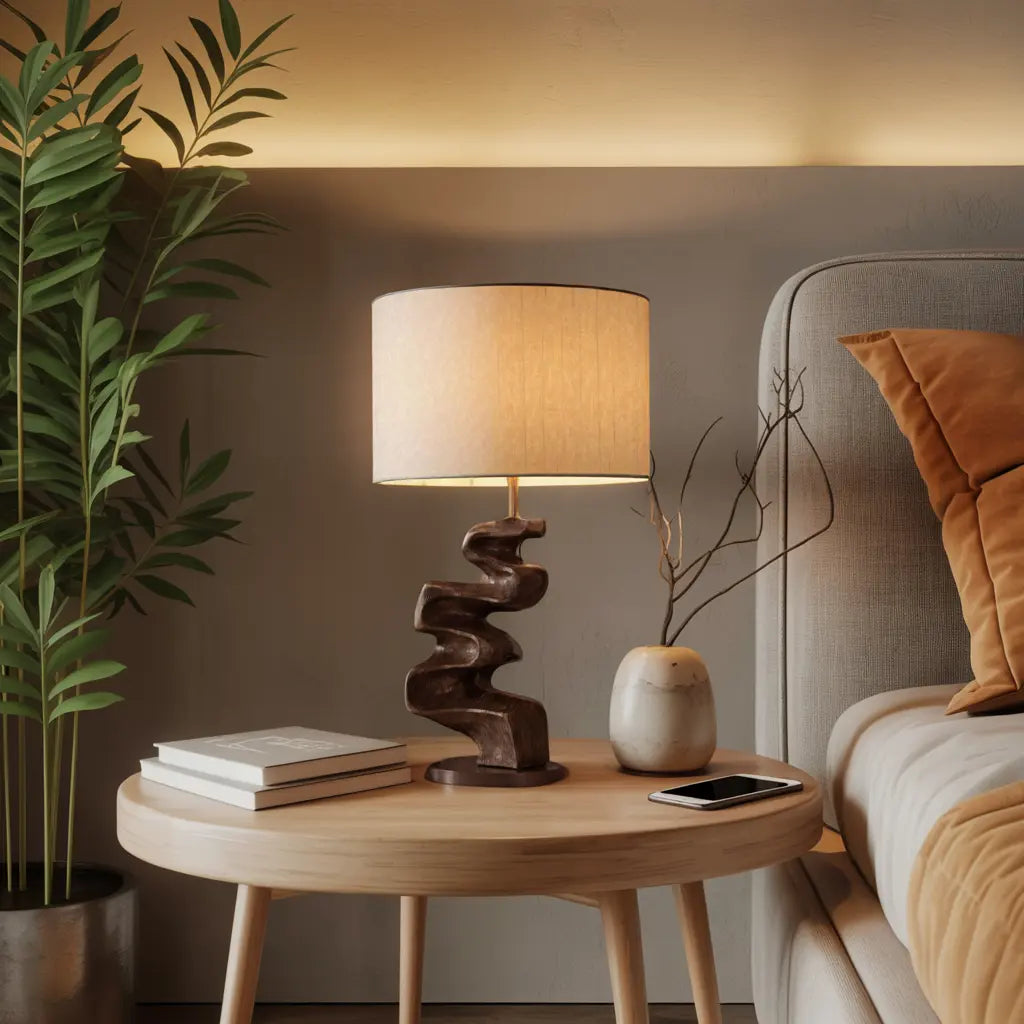 Modern Sculptural Table Lamp For Living Room And Bedroom Kitchnce