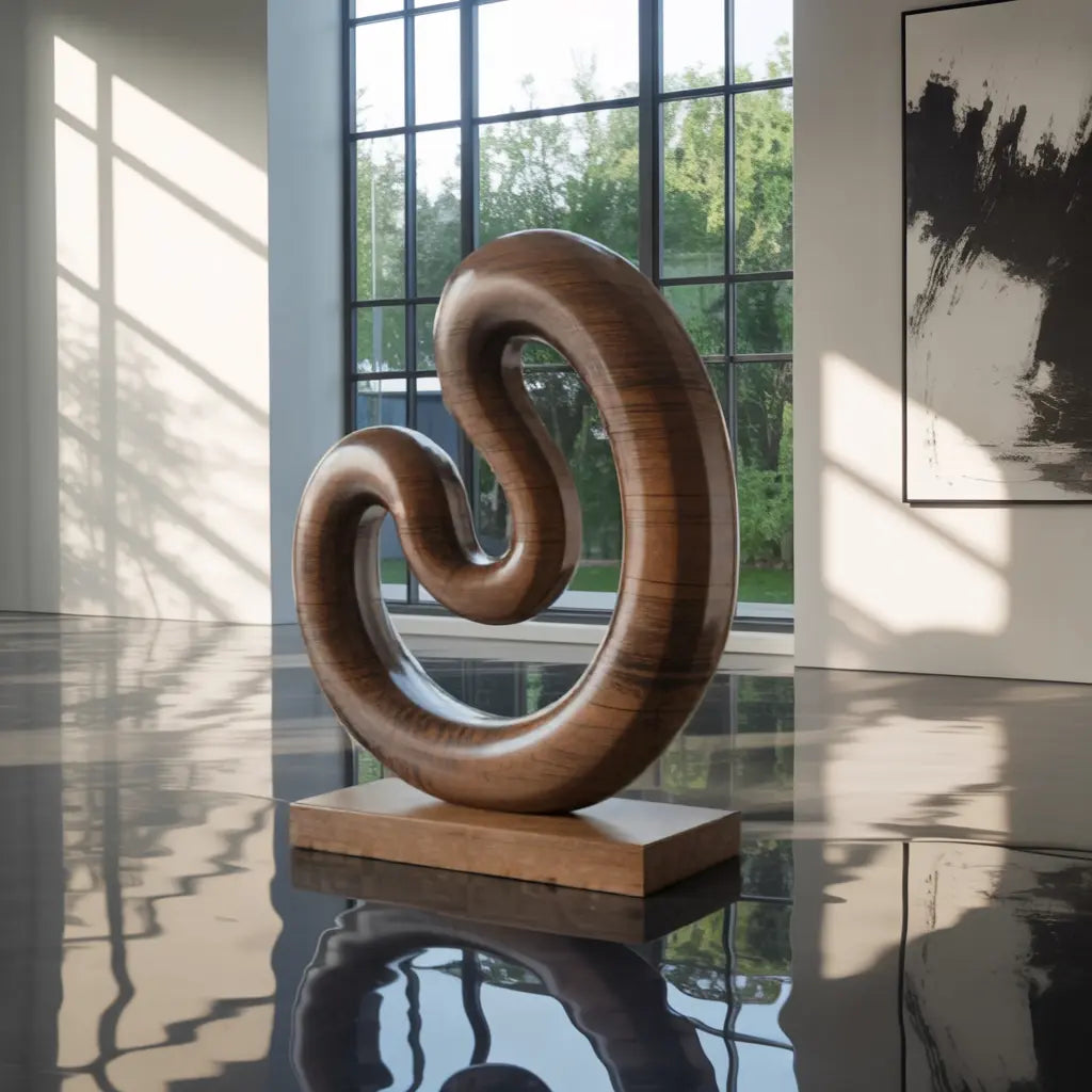 Farmhouse Large Twisted Spiral Floor Art For Contemporary Interiors Kitchnce