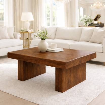 Solid Wood Coffee Table for Modern Living Rooms Kitchnce