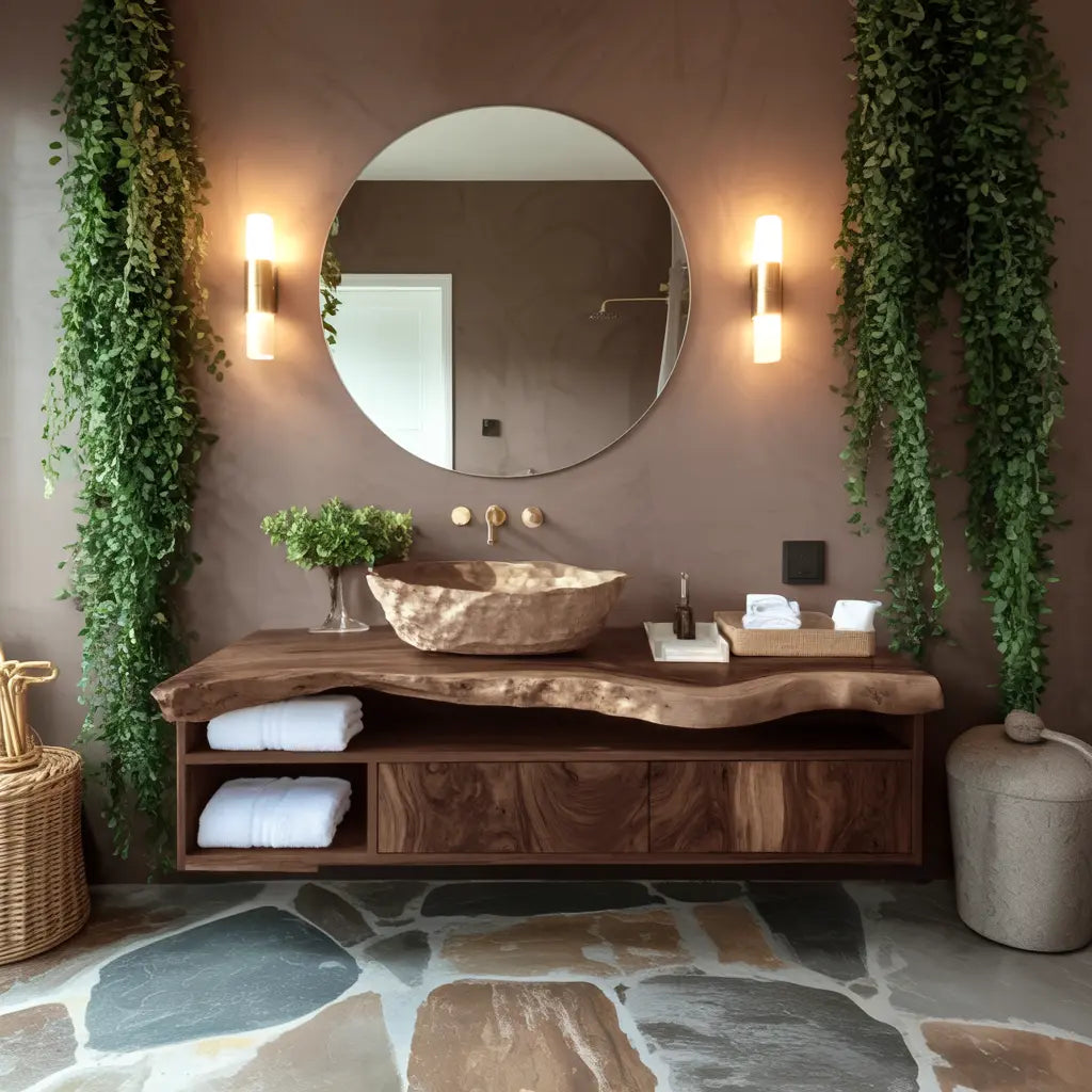 Handcrafted Floating Vanity For Elegant Bathroom Kitchnce
