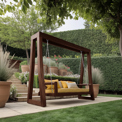 Contemporary Outdoor Swing Bench For Garden Patio Relaxation Kitchnce