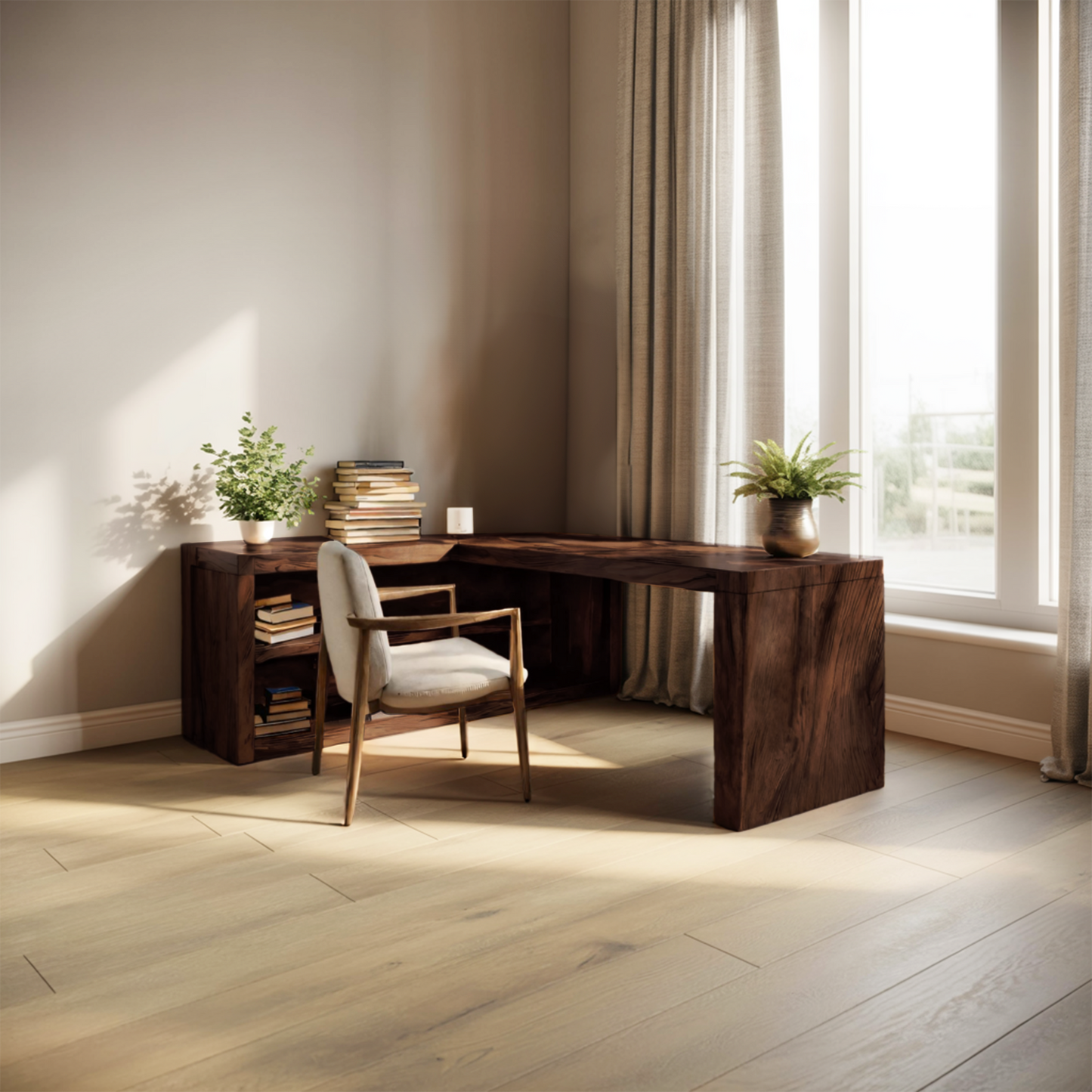 Modern L Shaped Desk For Workspace Kitchnce
