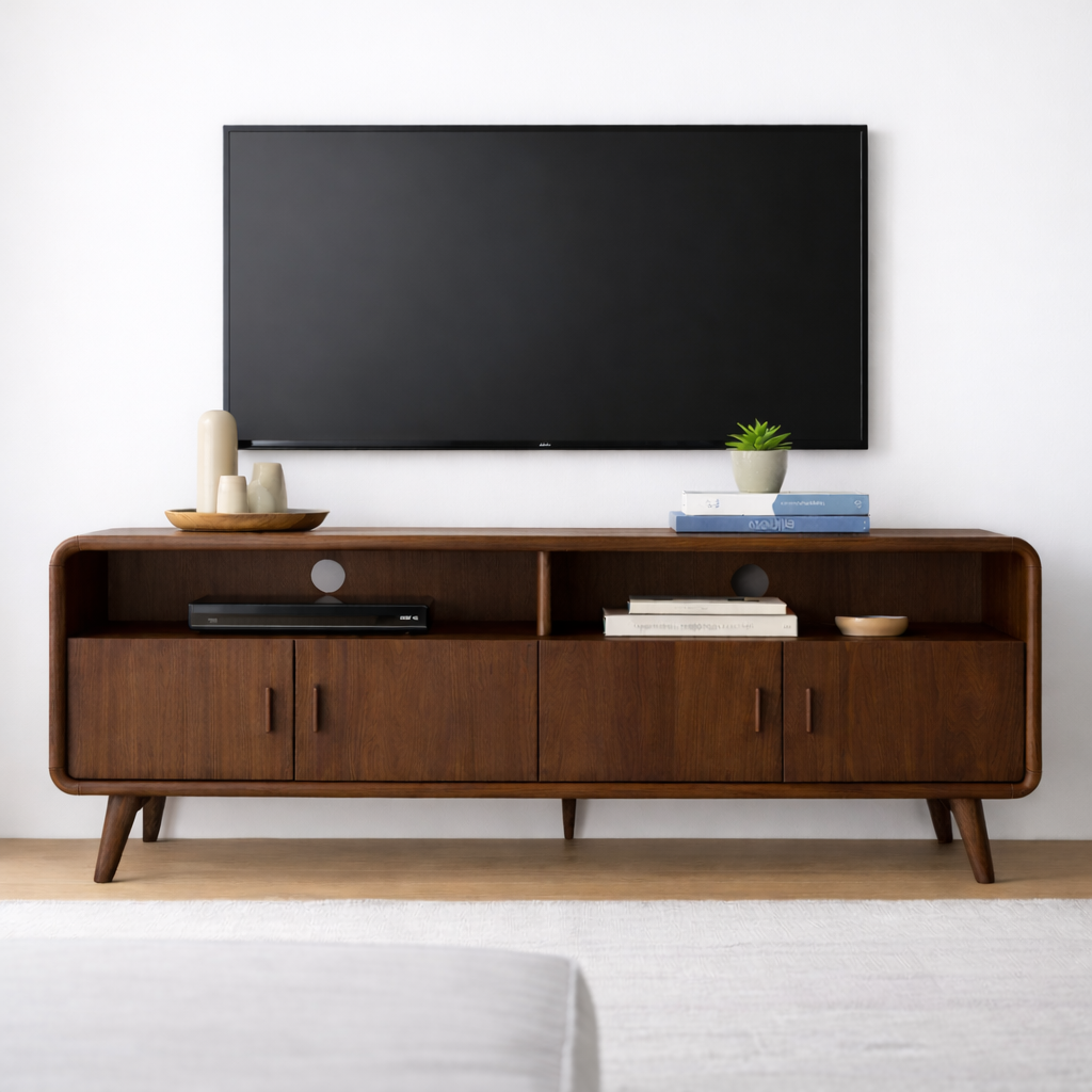Modern Solid Wood TV Stand for Modern Living Rooms Kitchnce