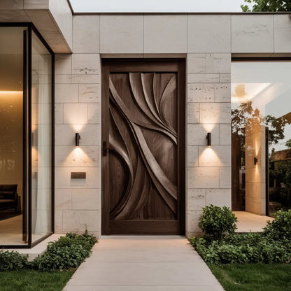 Artistic Carved Door Design For Hallway And Entrance Kitchnce