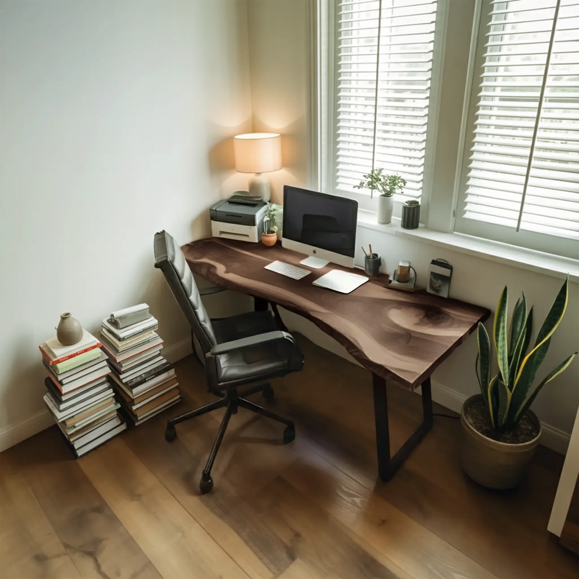 Modern Live Edge Desk For Minimalist Home Office Placement Kitchnce