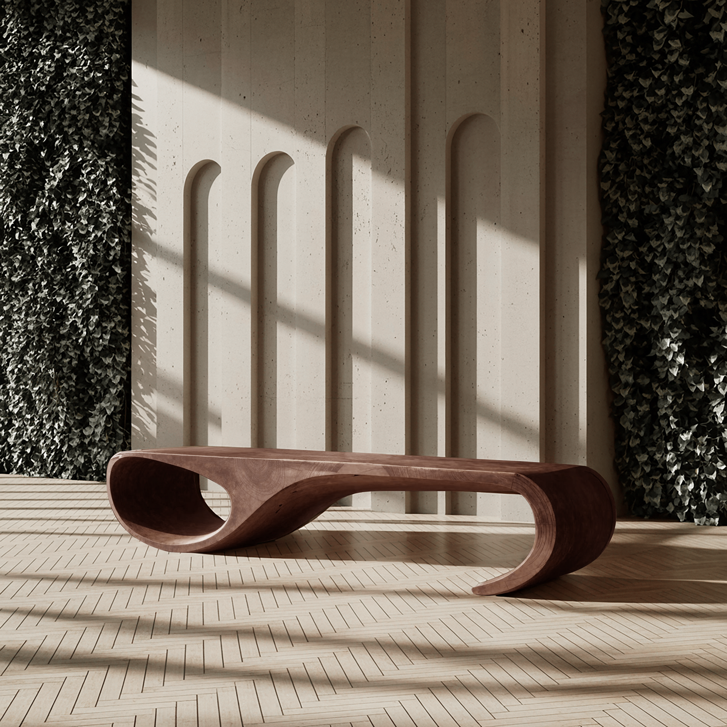 Modern Sculptural Bench For Entryway And Living Room Decor Kitchnce