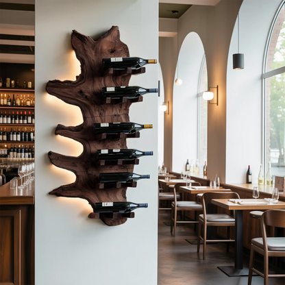 Modern Live Edge Wine Rack For Furniture Decor And Wine Shelf Kitchnce