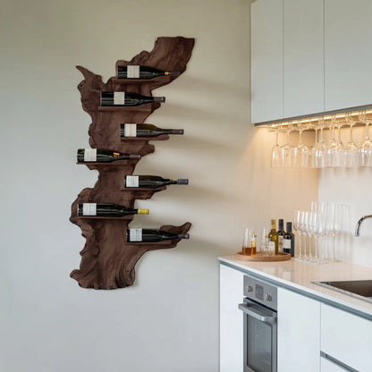 Modern Live Edge Wine Holder For Living Room Furniture Decor Kitchnce