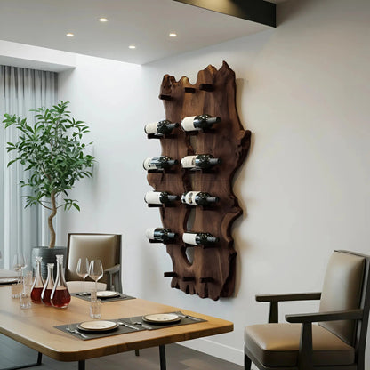 Mid Century Live Edge Wine Holder For Elegant Entryway Decor Kitchnce