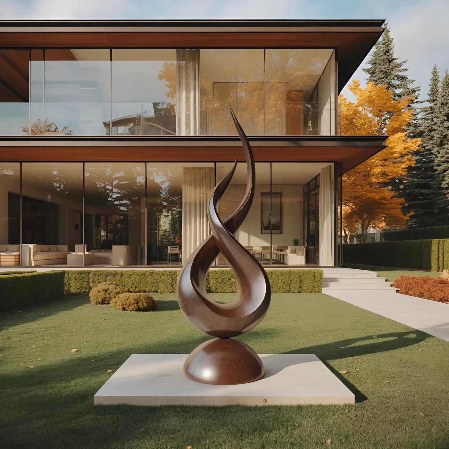 Farmhouse Abstract Sculpture For Garden Outdoor Accent Kitchnce