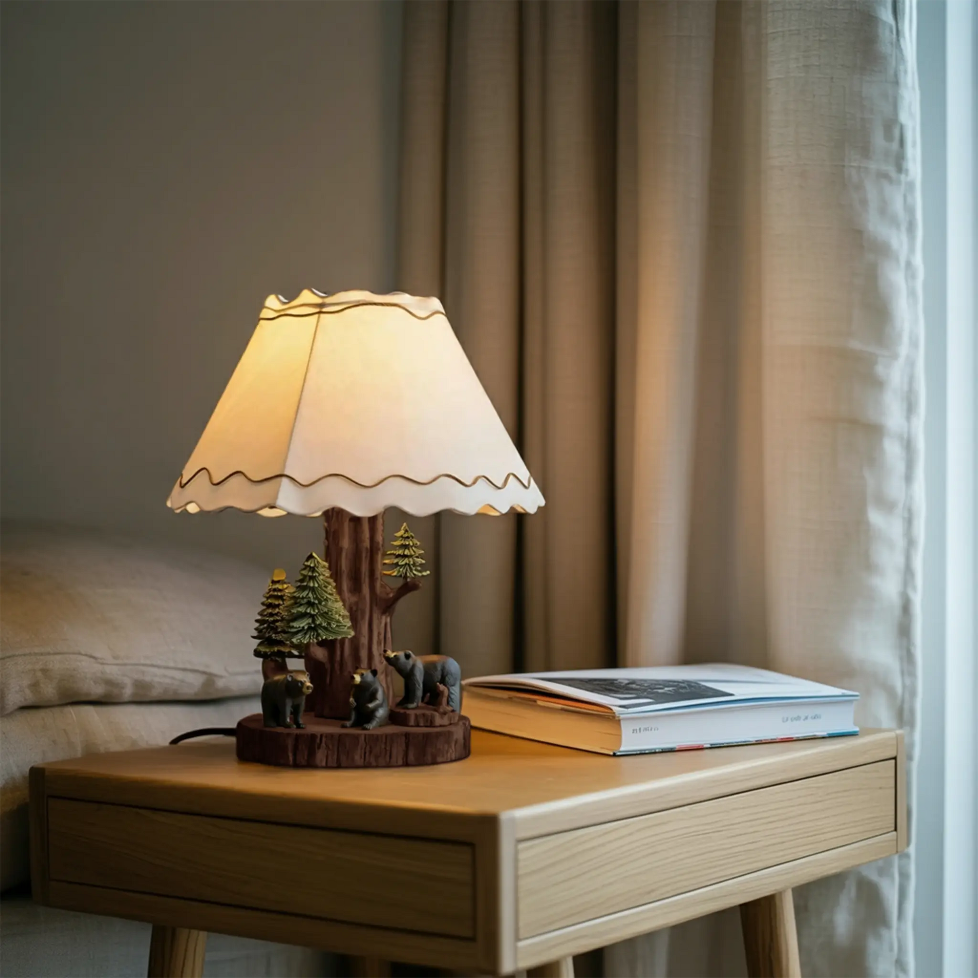 Rustic Bear Table Lamp For Cozy Winter Decor Kitchnce