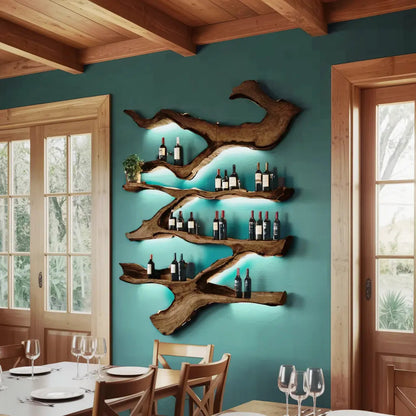Farmhouse Wine Holder For Furniture Wine Rack Display Kitchnce