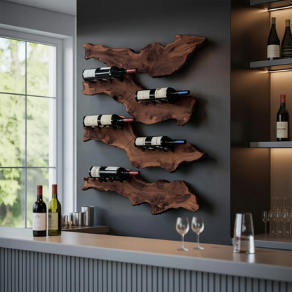 Farmhouse Wooden Wine Holder For Entryway Wine Storage Decor Kitchnce