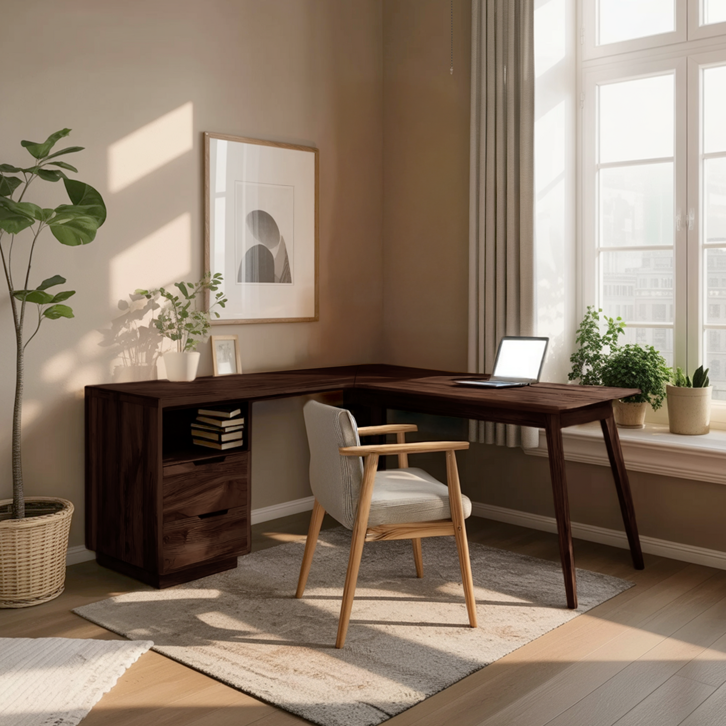 Minimal L Shaped Desk For Home Workspace Kitchnce
