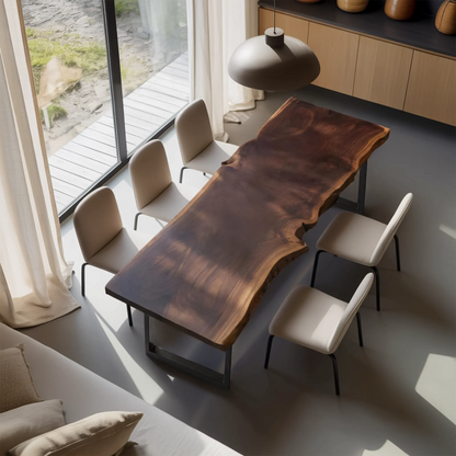 Rustic Live Edge Conference Table For Modern Office Kitchnce