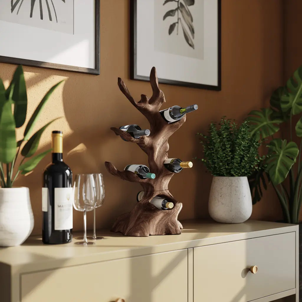 Farmhouse Wine Stand For Kitchen Wine Display Rack Kitchnce