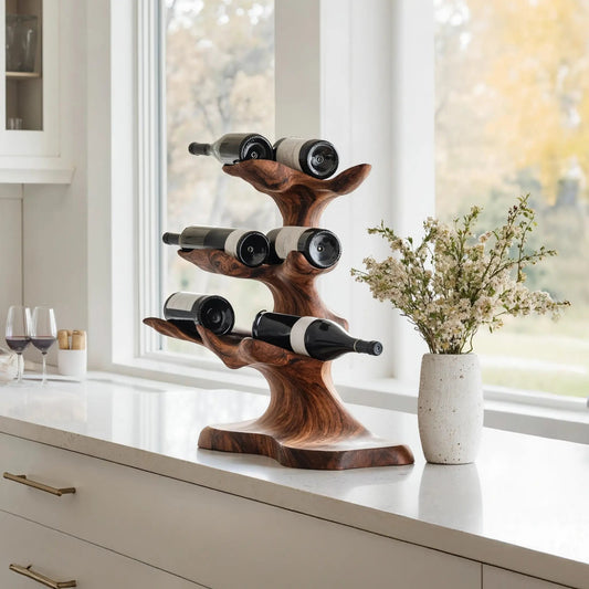 Rustic Wine Rack For Kitchen Decor With Vintage Charm Kitchnce