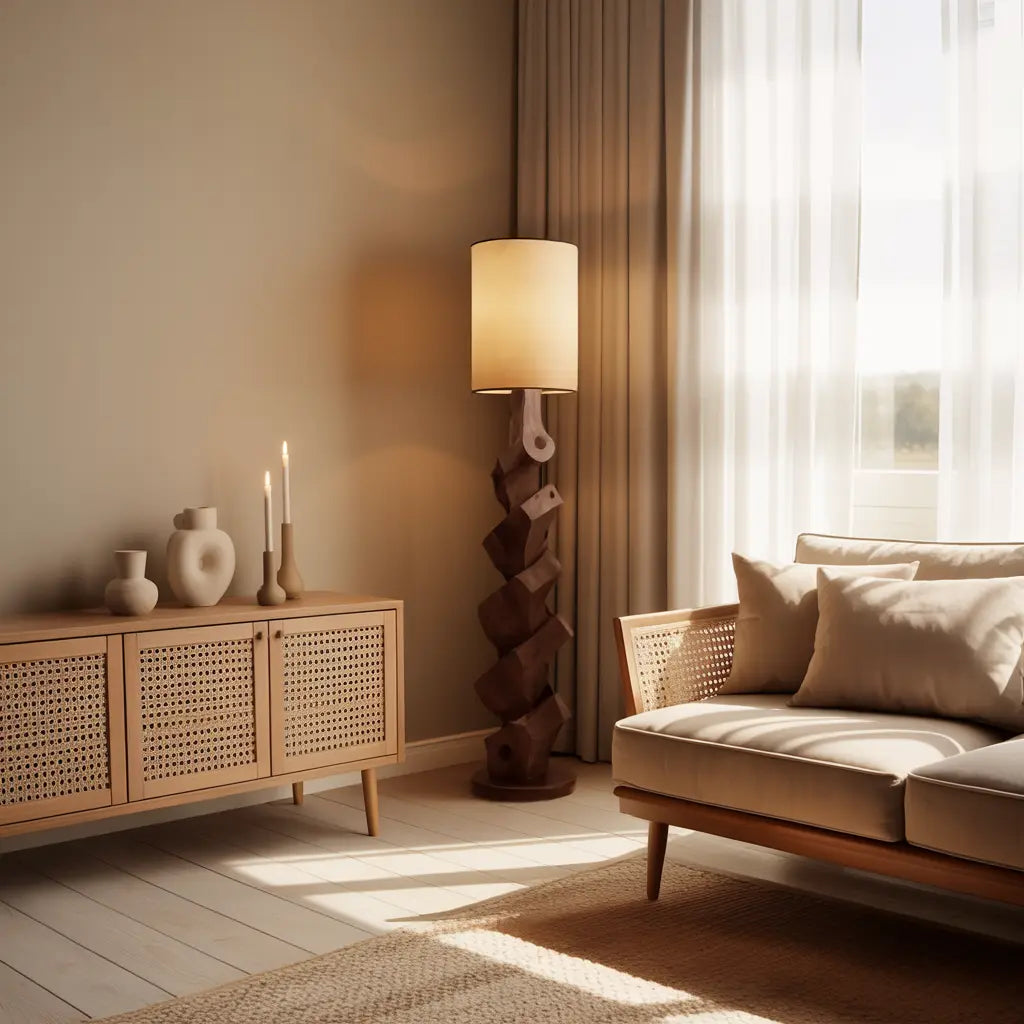 Modern Sculptural Table Lamp Set For Bedroom And Living Room Kitchnce